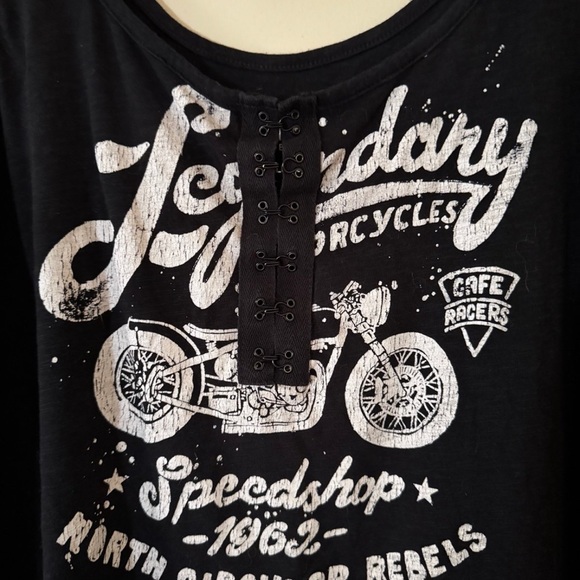 Vintage by torrid motorcycle slub Tank Top,size 3 - Picture 3 of 4